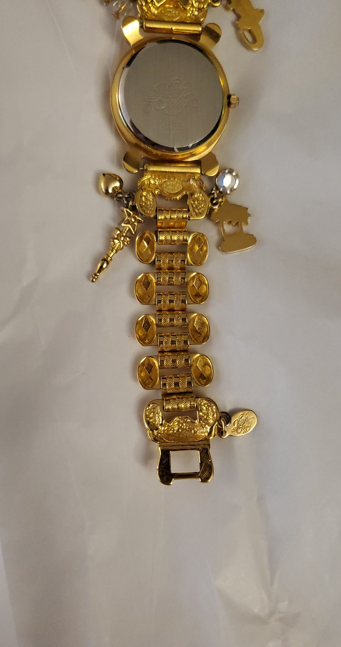 Vintage Retired Kirks Folly Foreverland Peter Pan Neverland Charm Bracelet Watch - Picture 9 of 12